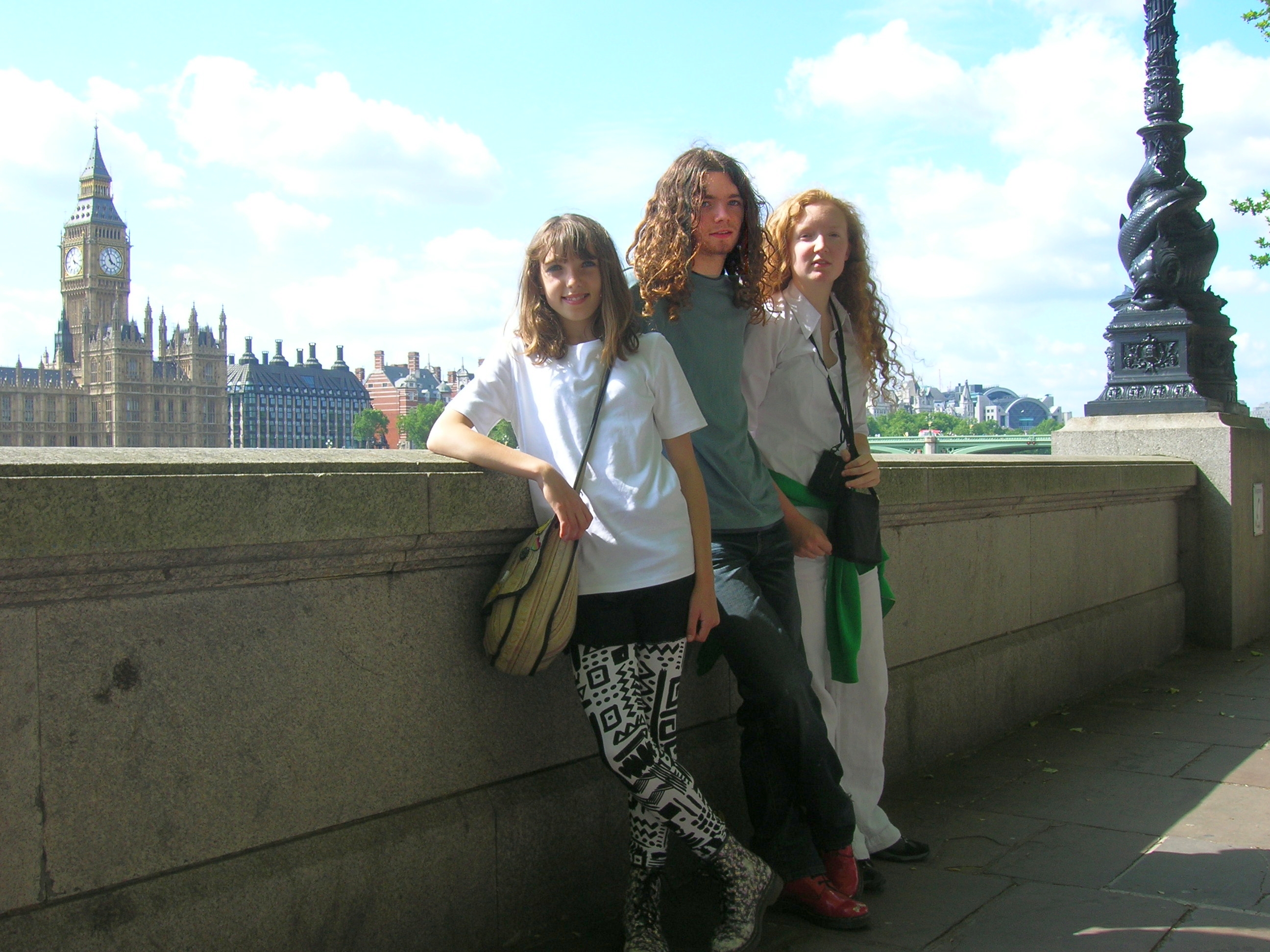 Hannah, Daniel and Ruth on the Embankment